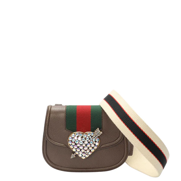 Gucci Crystal Heart Linea Totem Crossbody Bag