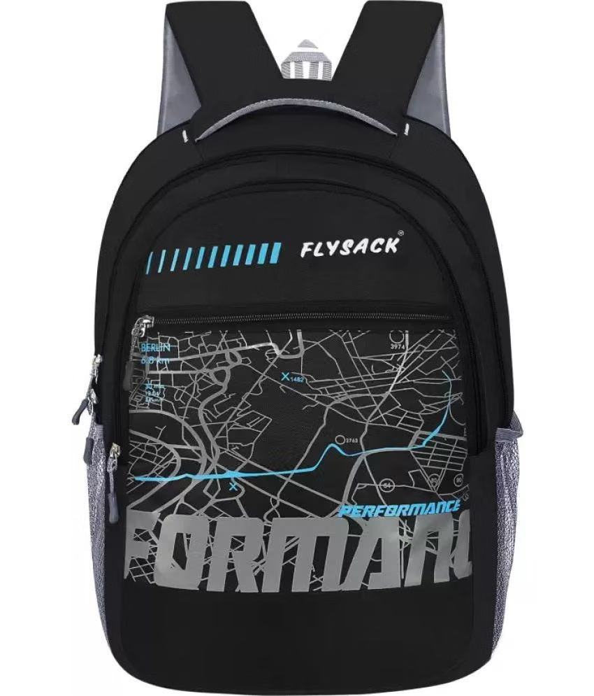 Black PU Backpack ( 30 Ltrs )