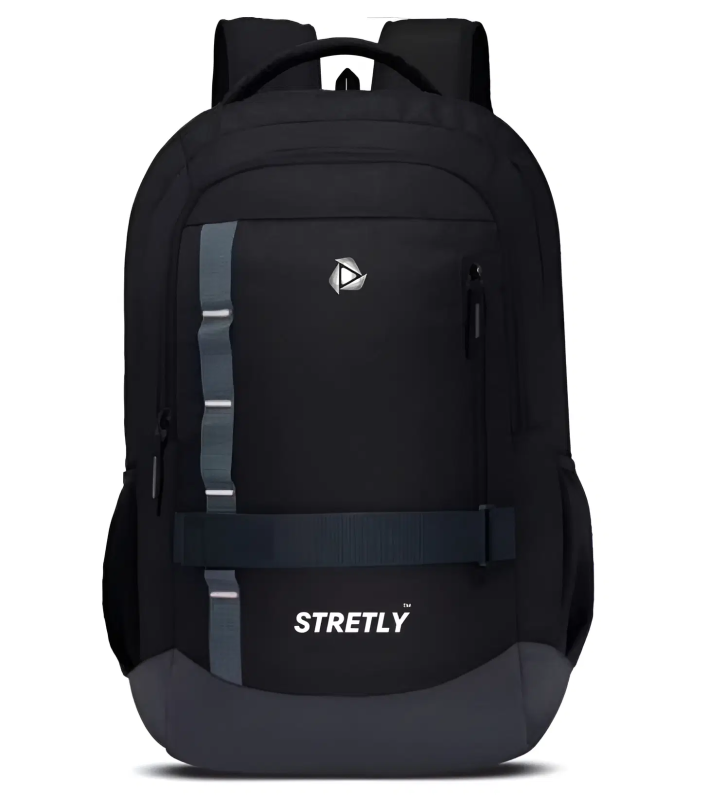 48 Ltrs Polyester Backpack *For Men & Women ( Black )
