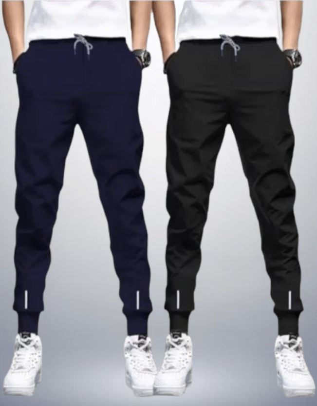 Multicolor Cotton Blend Men's Trackpants