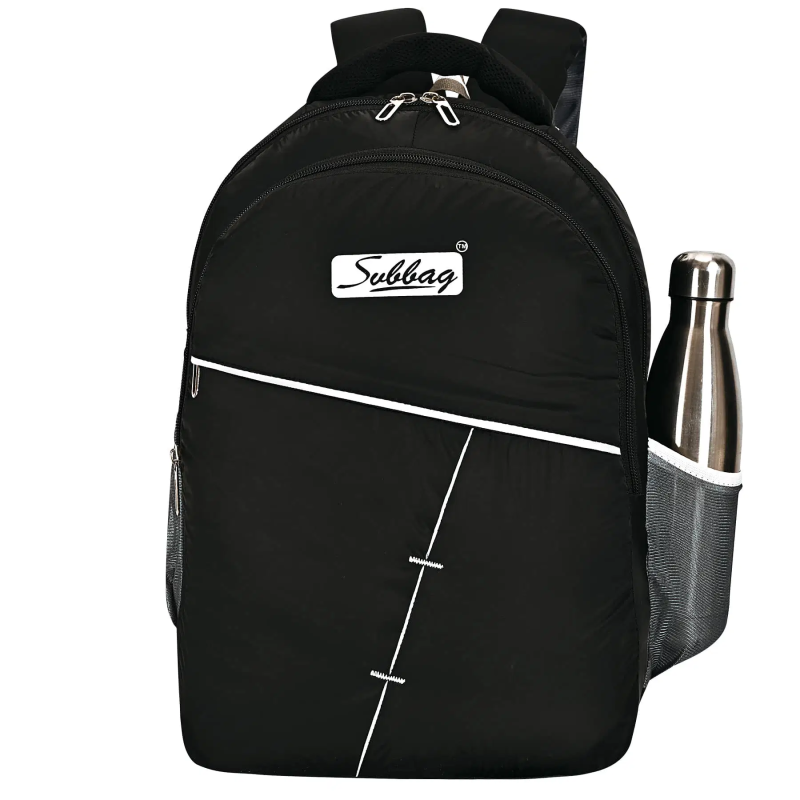 30 Ltrs Polyester Backpack *For Men ( Black )