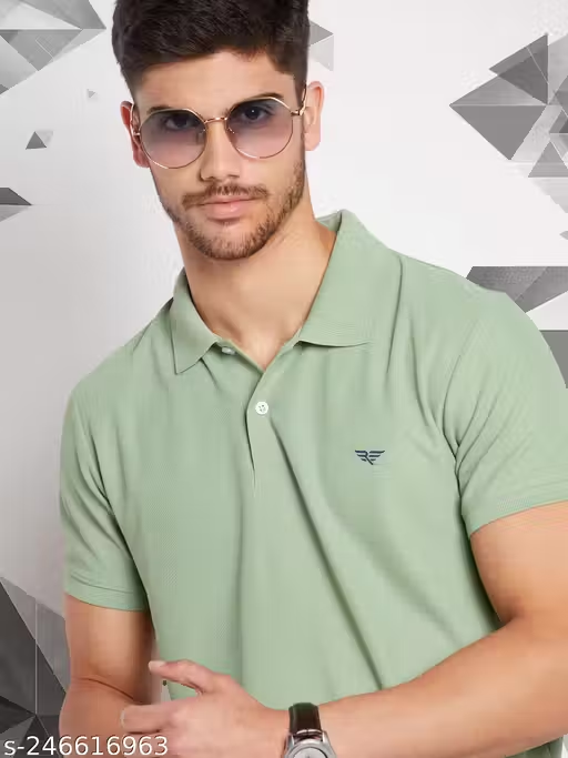 Men's Cotton Half Sleeves Solid Polo T-shirt
