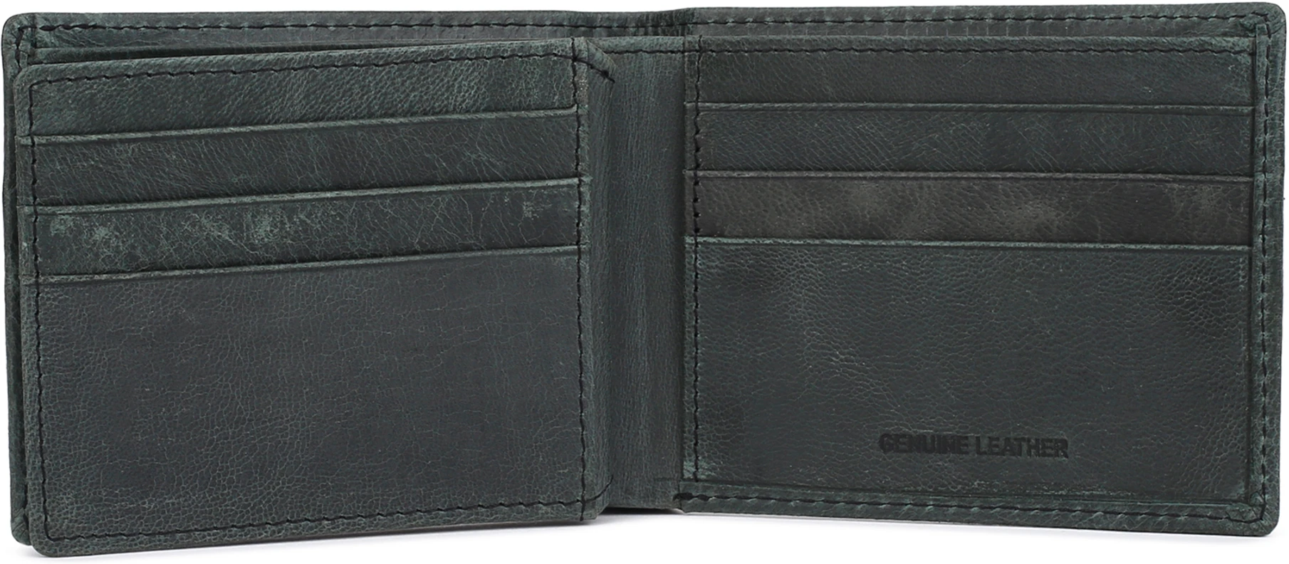 WOODLAND Men Casual Green Genuine Leather Wallet (9 Card Slots)