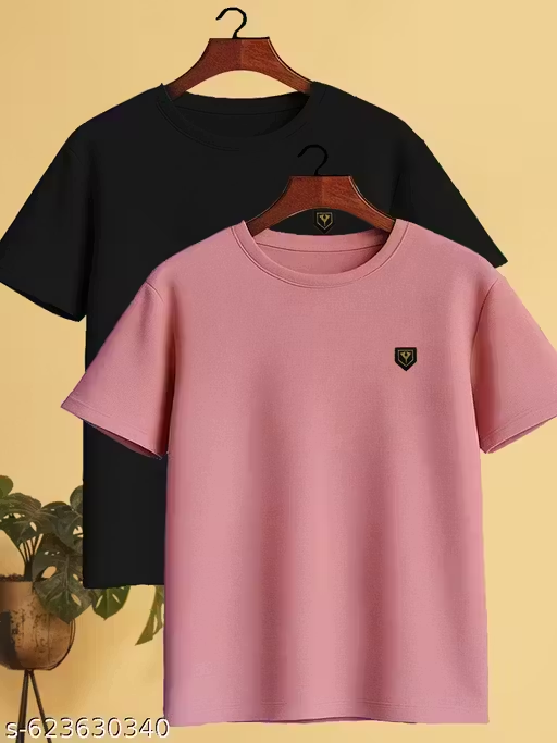 Solid Design Round Neck Tshirt Combo For Men