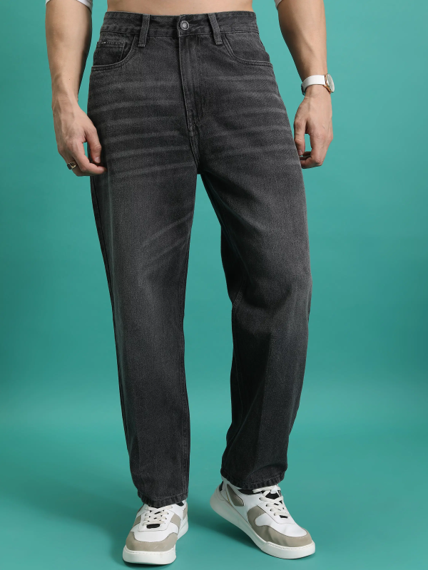 Fabric:Cotton	Color:Grey	Fit:Relaxed	Stretch:Non-Stretchable	Waist Rise:Mid-Rise