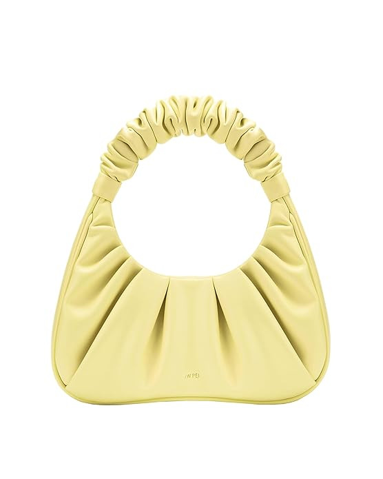 JW PEI Gabbi Bag Chic Pouch Bag Vegan Leather Vintage Hobo Handbag fashionable for Women (Light Yellow)