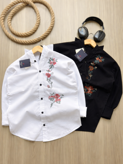 Premium Designer Partywear Shirt in RFD Cotton for Men