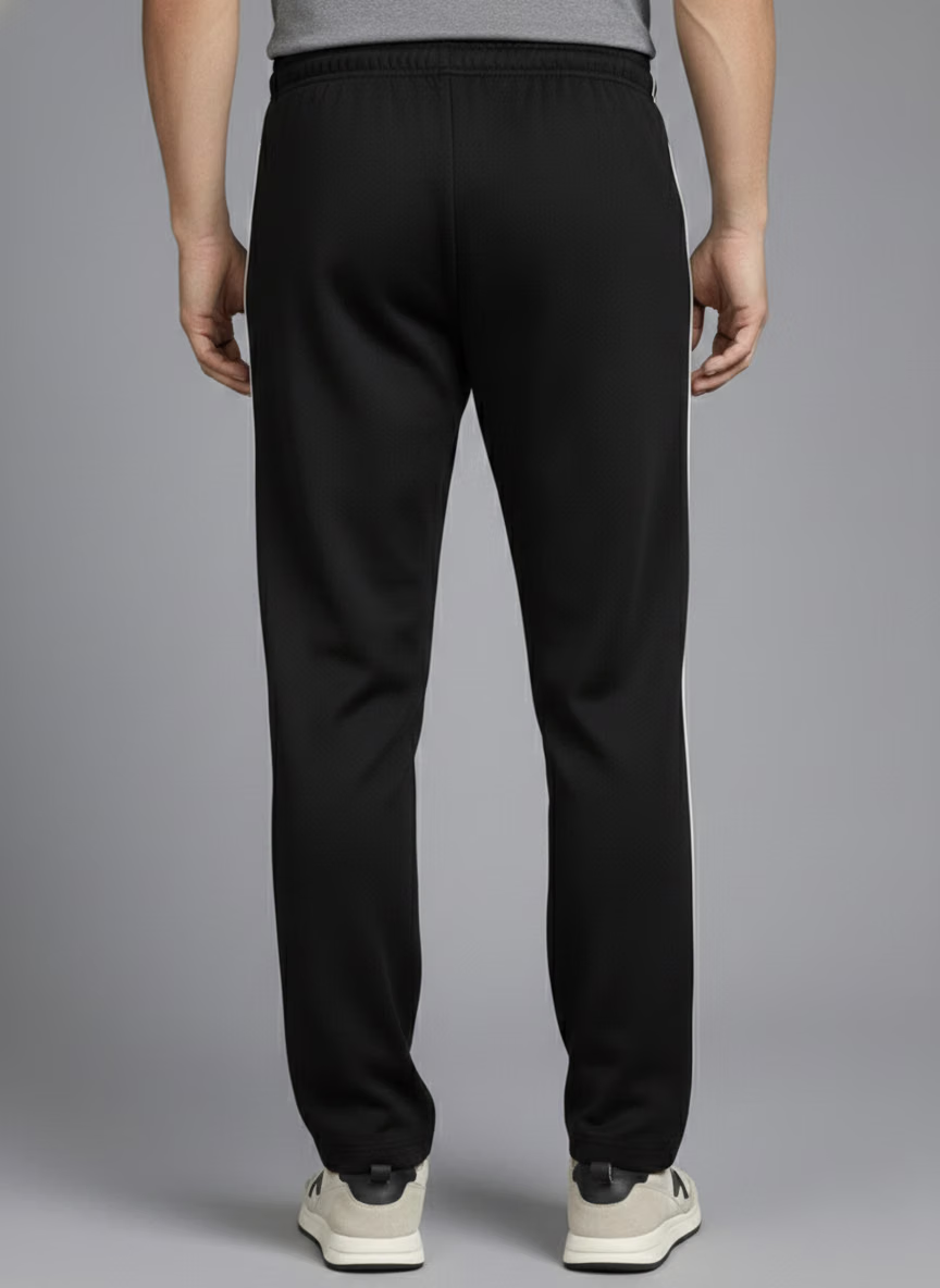Black Lycra Men's Trackpants