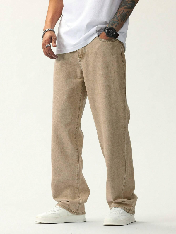 Men Regular Fit Low Rise Jeans ||Jeans || Jean,S || Pant ||(MDJ-11) Khaki, 32