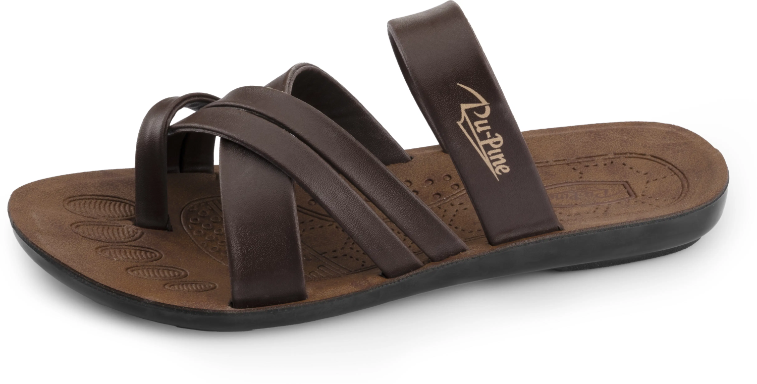 Brown Men's Thong Flip Flop