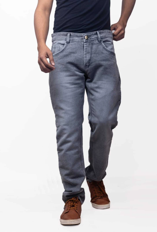 Men Regular Mid Rise Grey Jeans