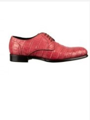 Pink Croc Print Lace Ups