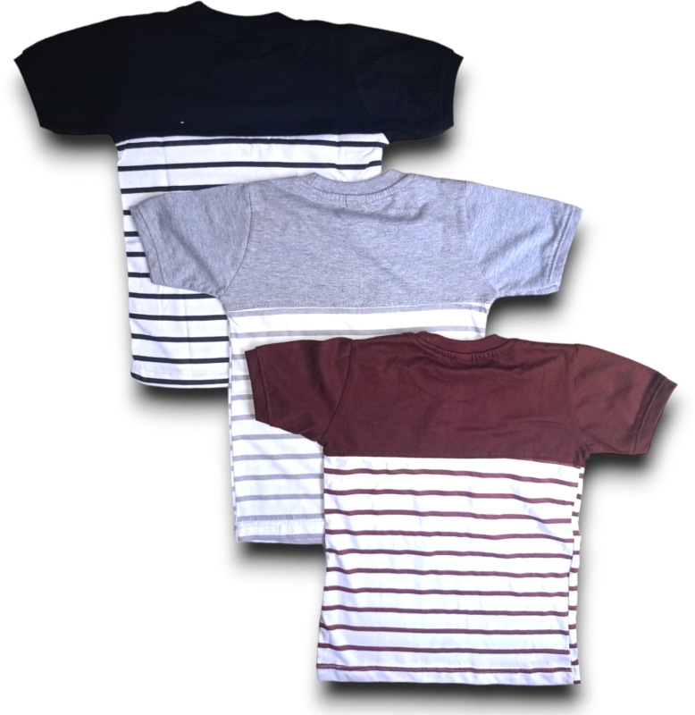 Boys Graphic Print Pure Cotton Regular T Shirt (Multicolor, Pack of 3)