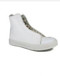 Ivory Canvas Hi Top Sneakers