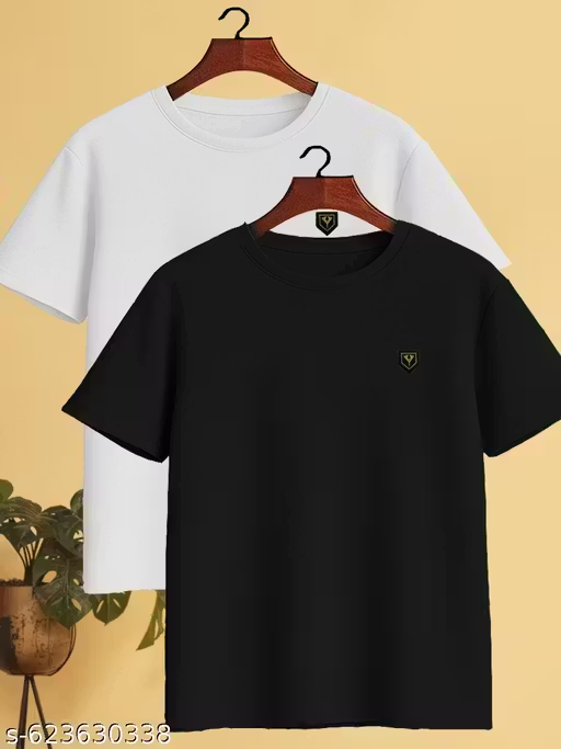 Solid Design Round Neck Tshirt Combo For Men