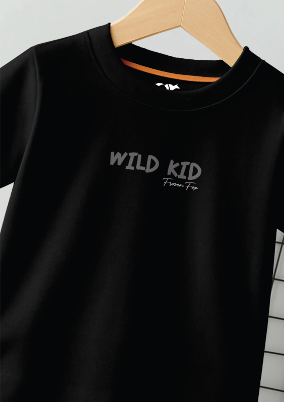 Boys Printed Pure Cotton Regular T Shirt (Black, Light Blue, Pack of 2)