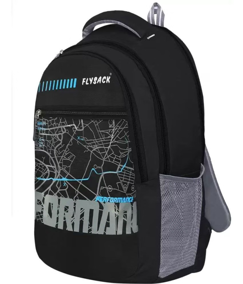 Black PU Backpack ( 30 Ltrs )