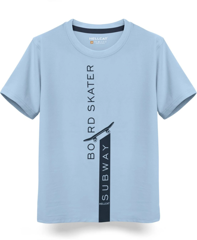 Boys Printed Cotton Blend Regular T Shirt (Blue, Pack of 3)
