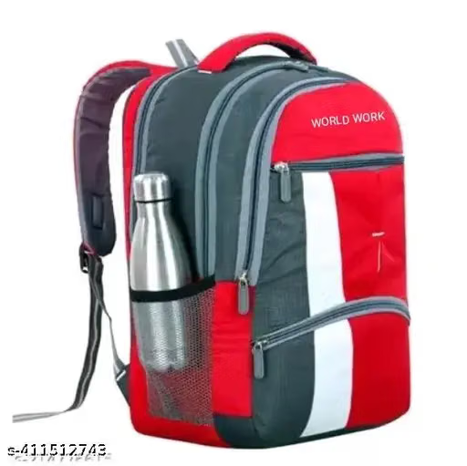30 Ltrs Polyester Backpack *For Boys & Girls ( Red )