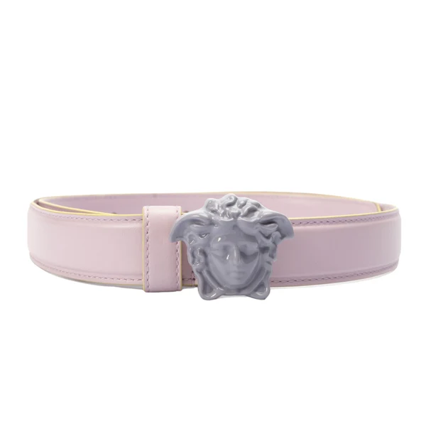 Versace Leather Medusa Buckle Belt