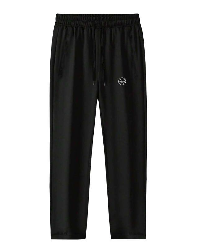 Black Cotton Blend Men's Trackpants