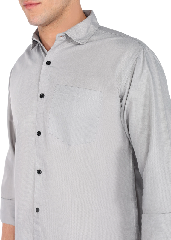 Saraai Men Regular Fit Solid Spread Collar Casual Shirt