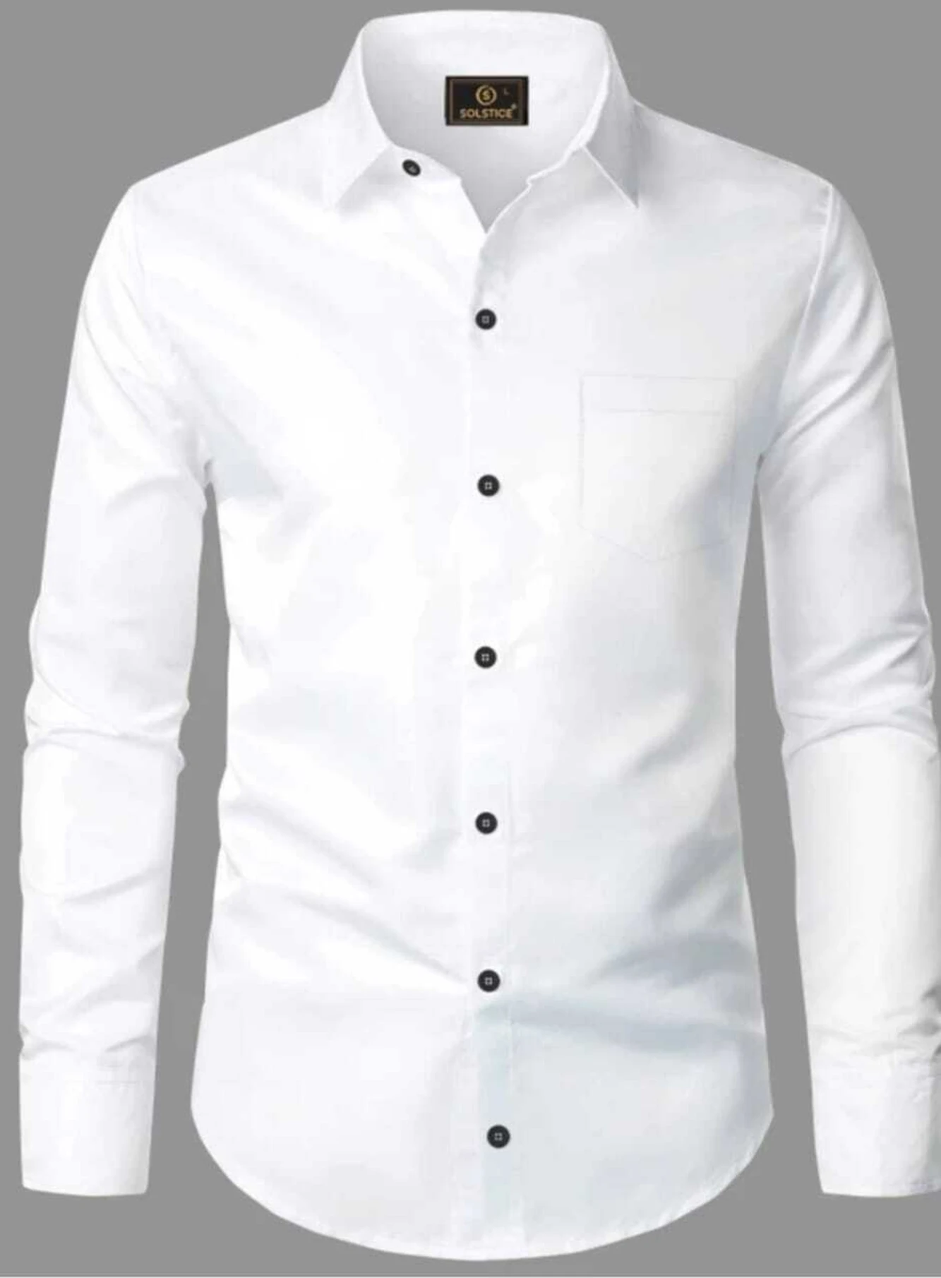 CFILORUX Men Regular Fit Solid Spread Collar Casual Shirt