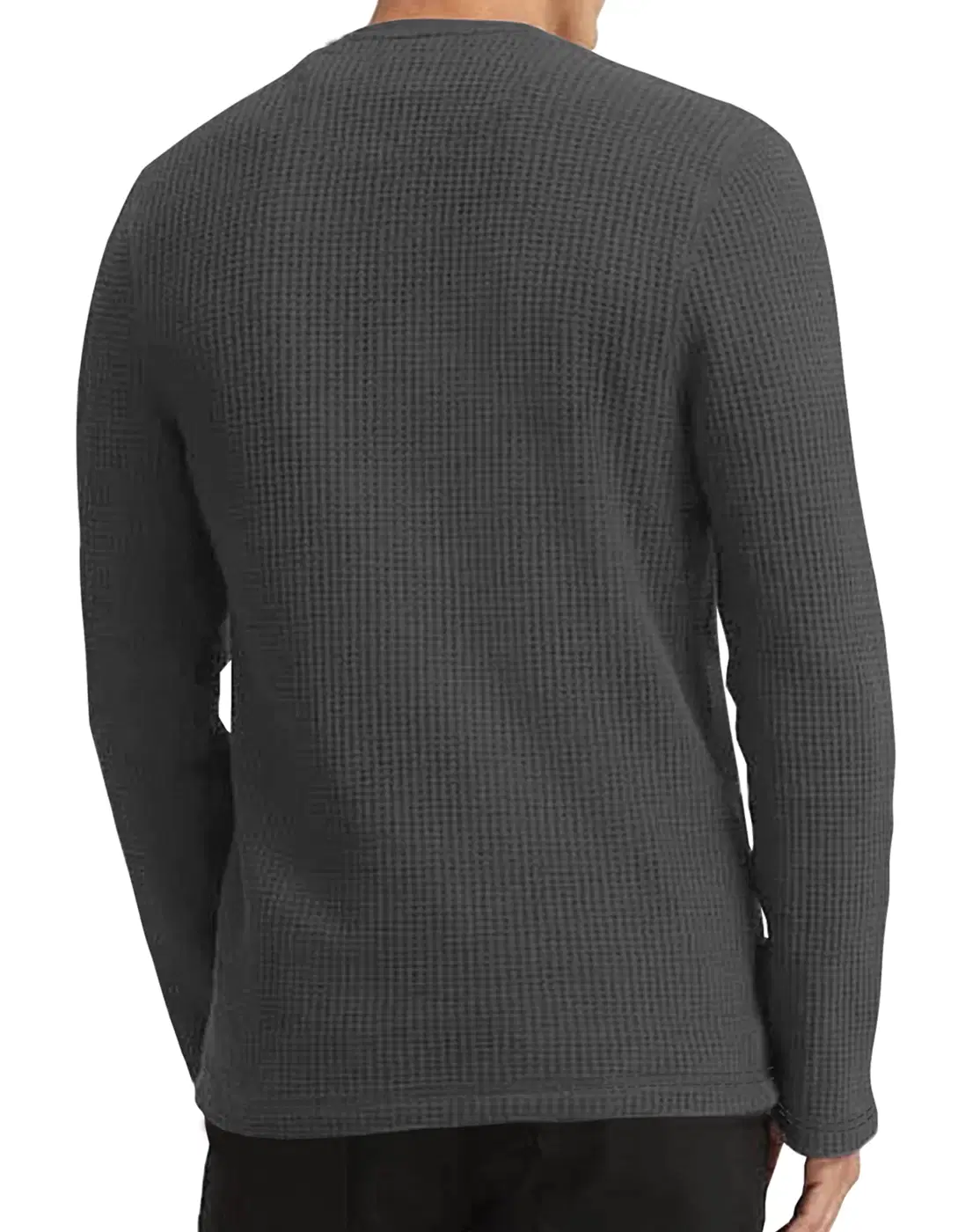 Men Cotton Blend Oversized Fit Self Design T-Shirt ( Charcoal Grey )