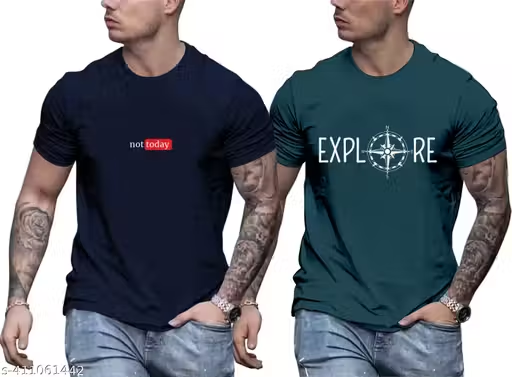 Men Tshirt(Pack of 2)|Men Printed Round neck Tshirt|Men Graphic print Tshirt