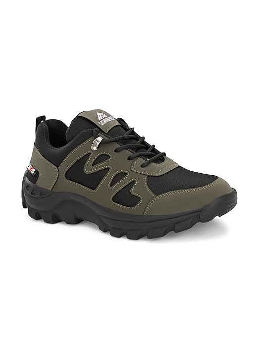 Leo's Fitness Men's Water Resistant Outdoor Trekking Shoe, Lace-Up Trail Running Sports Sneakers, Hiking Shoes for Men