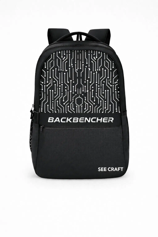 35 Ltrs Polyester Backpack *For Men ( black )
