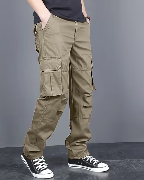 Khaki Cotton Men's Joggers