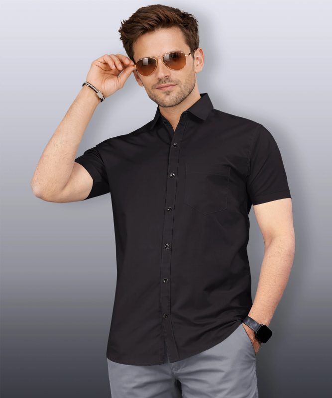 VeBNoR Men Regular Fit Solid Casual Shirt