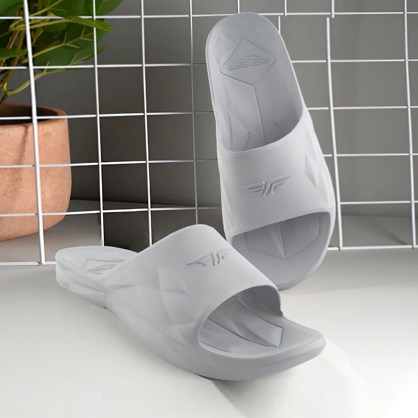 Men Slides (Grey )