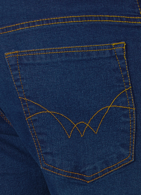 JUST BLACK Regular Fit Cuffed Hem Men's Jeans - Blue