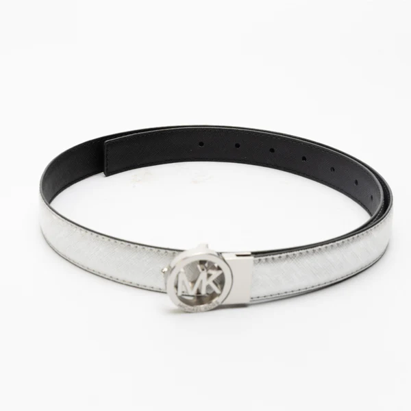 Michael Kors Reversible Leather Belt with Logo Buckle