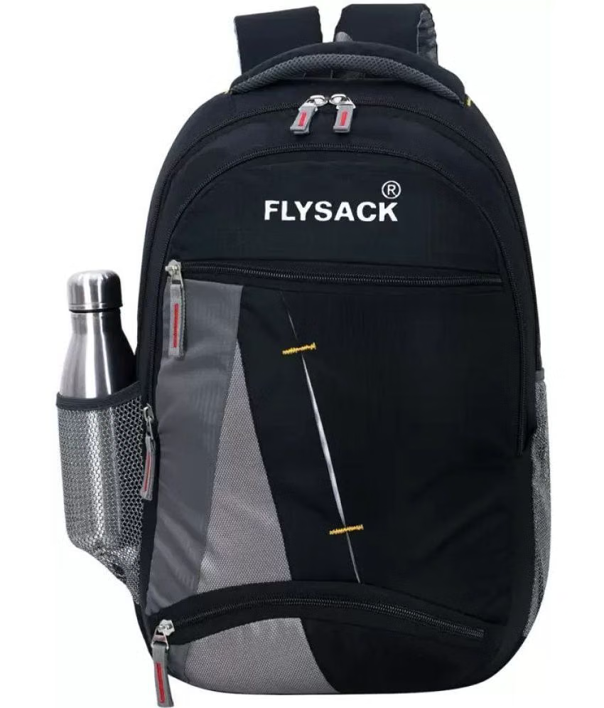 Black Polyester Backpack Bag ( 30 Ltrs )
