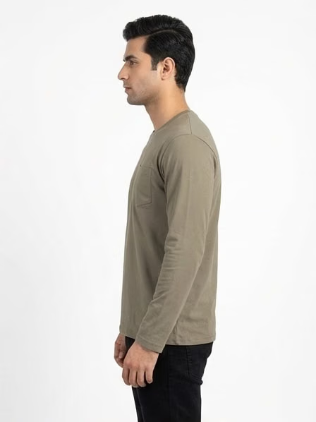 Men Cotton Regular Fit Printed T-Shirt ( Camel )