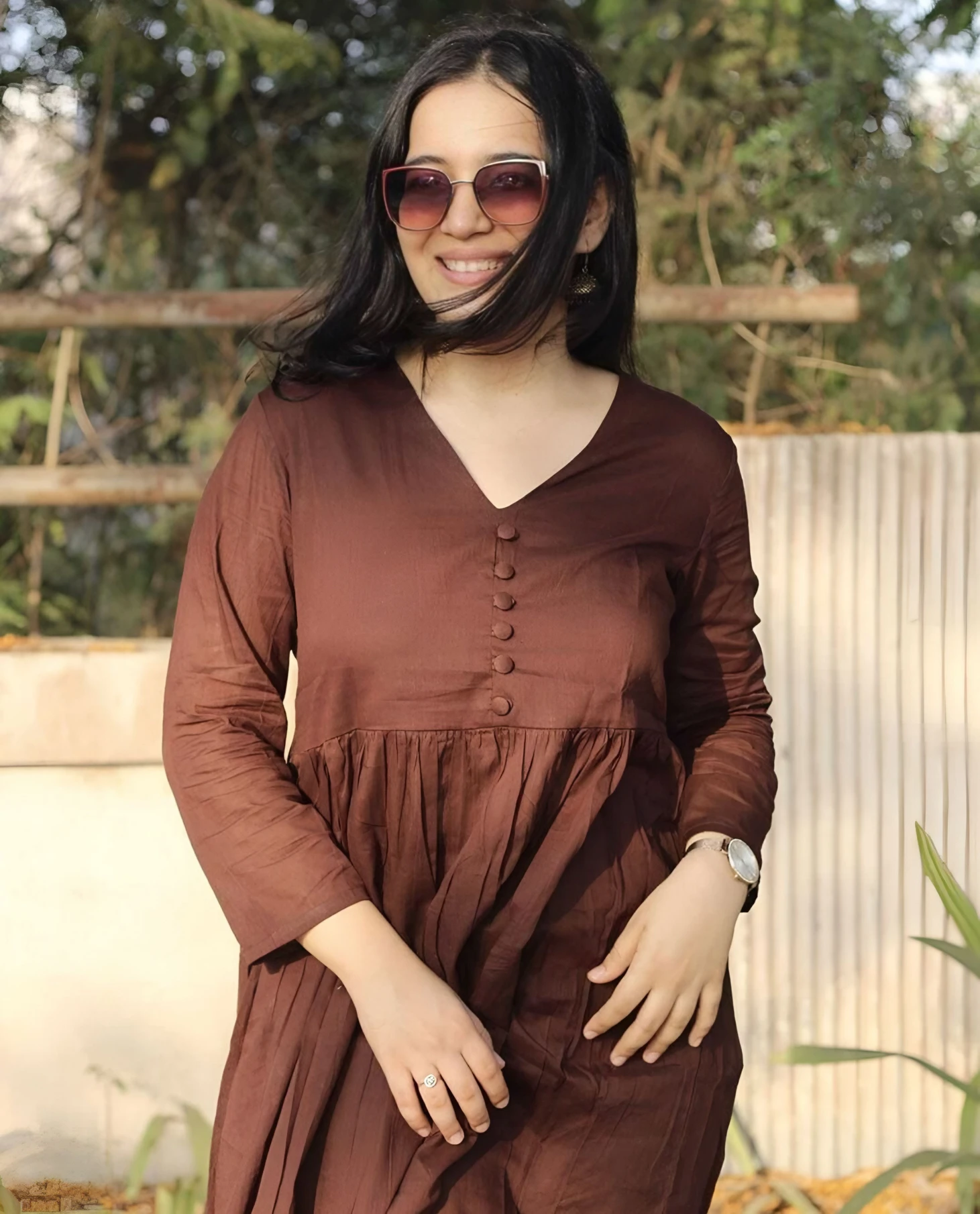 Hunaiza Women Cotton Rayon Kurta Pant Set