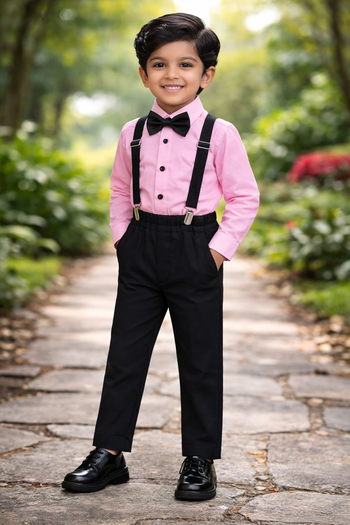 TINIMINI Boys Party(Festive) Shirt Pant (Pink)