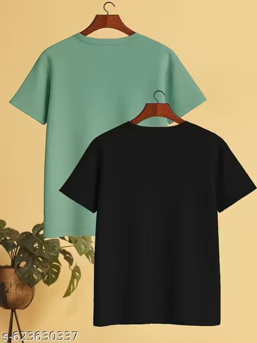 Solid Design Round Neck Tshirt Combo For Men