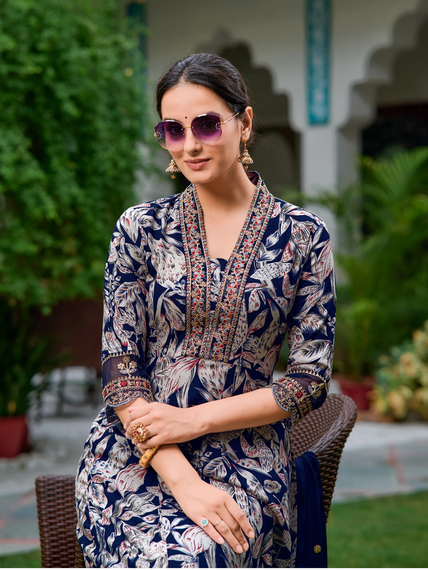 Viscose Rayon Kurta Pant Dupatta Set