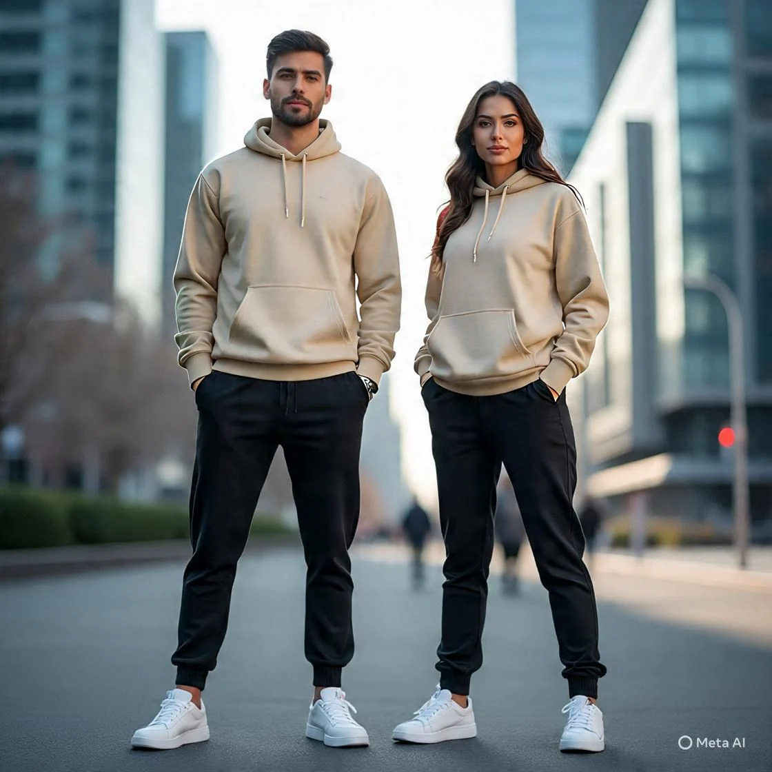 Winter Warm Tracksuits Hoodie-Lower & Pant Set Both Side Zip Pocket in Fleece Cotton.