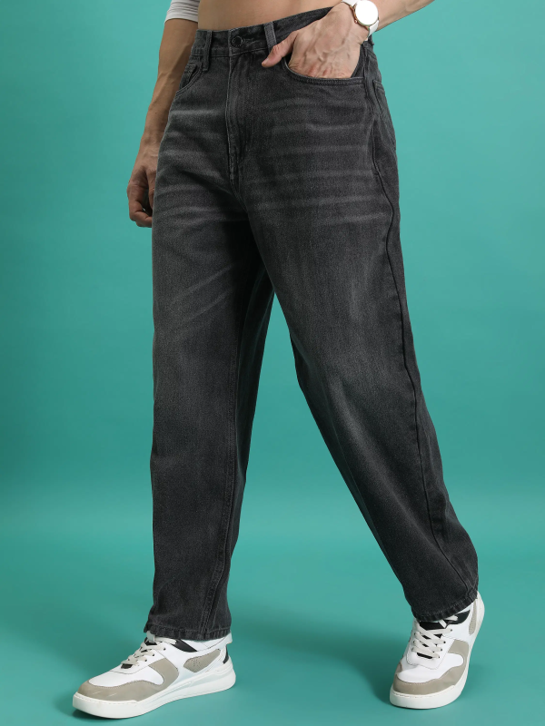 Fabric:Cotton	Color:Grey	Fit:Relaxed	Stretch:Non-Stretchable	Waist Rise:Mid-Rise
