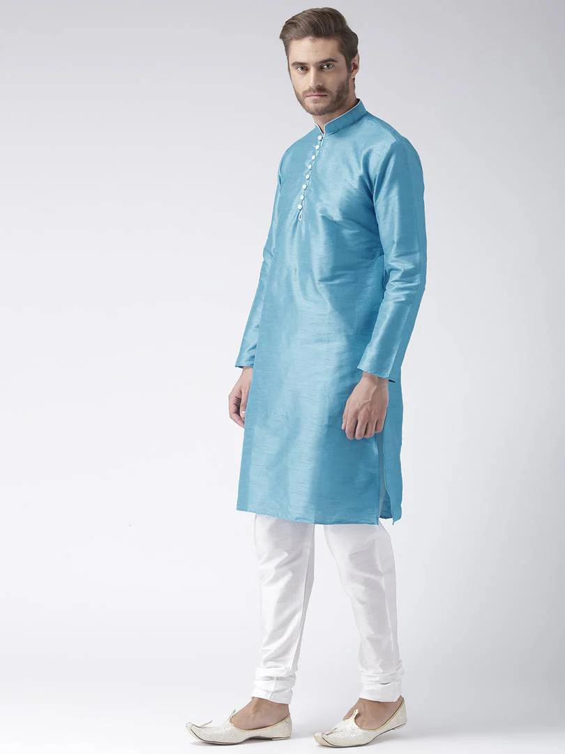 Multicoloured Blended Solid Kurta Sets