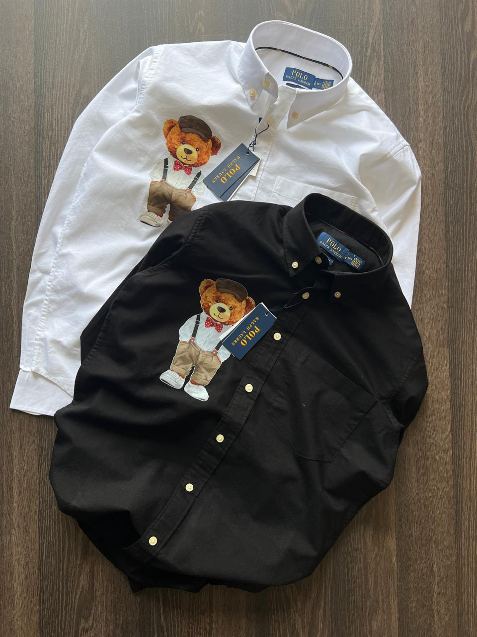 Elegant Teddy Bear Premium Designer Shirt – Oxford Cotton