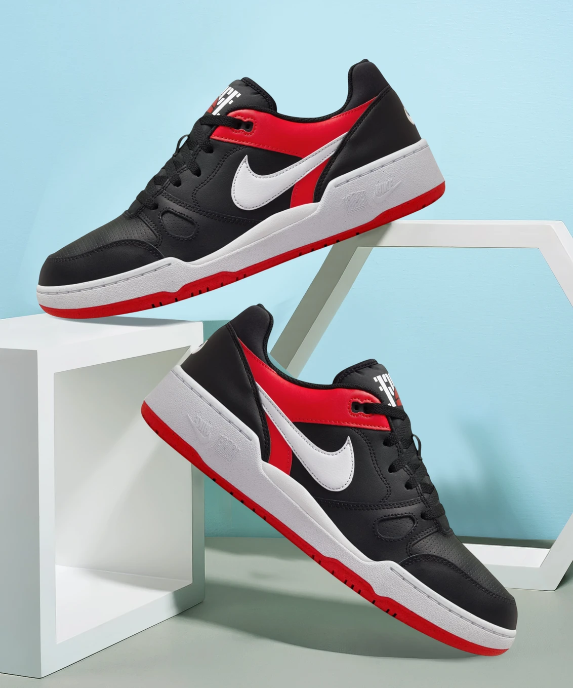 NIKE FULL FORCE LO Sneakers For Men (Black)