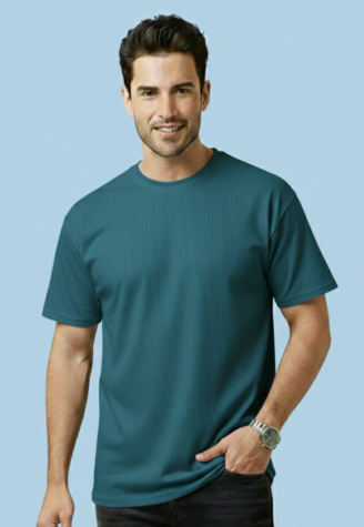 Men Solid Round Neck Polyester Multicolor T-Shirt