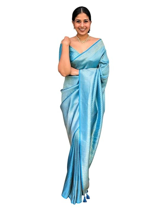 Soft Silk Banarasi Saree – Traditional Woven Ethnic Saree for Women, Festive & Ideal for
