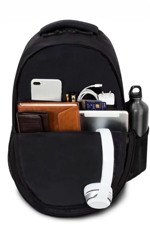 48 Ltrs Polyester Backpack *For Men & Women ( Black )